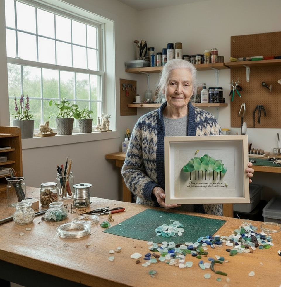 Sea Glass Forest And Bird Come From The Heart