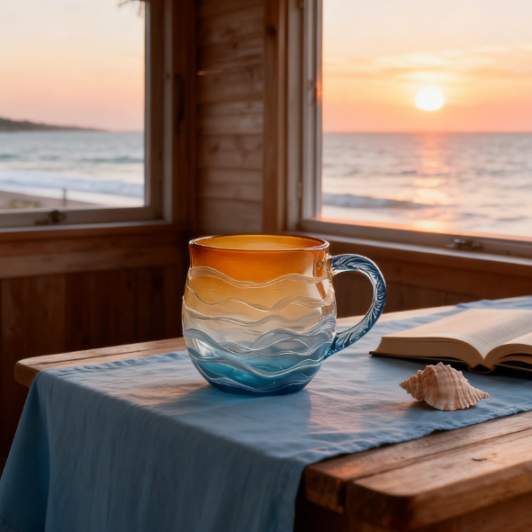 🎄Christmas Best Gifts🎁 from Sea Sunset🌅 Wave Artisan Mug