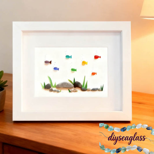 【Coastal Gallery Series】Sea Glass & Pebble Art: Rainbow Reef🌈
