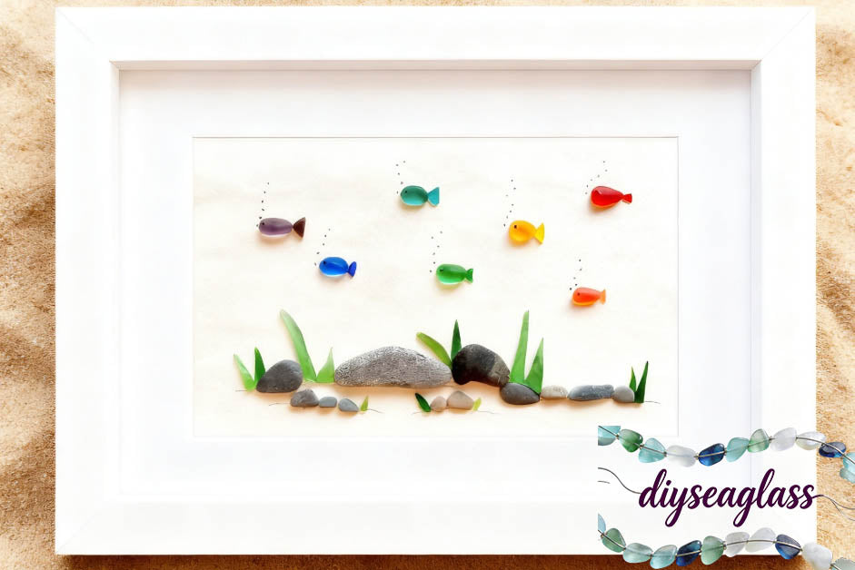 【Coastal Gallery Series】Sea Glass & Pebble Art: Rainbow Reef🌈