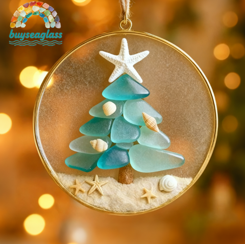 🎄 Handcrafted Sea Glass Christmas Tree Collection