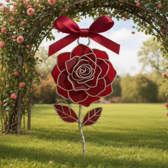 💐Handcrafted Sea Glass Flower Sun Catchers