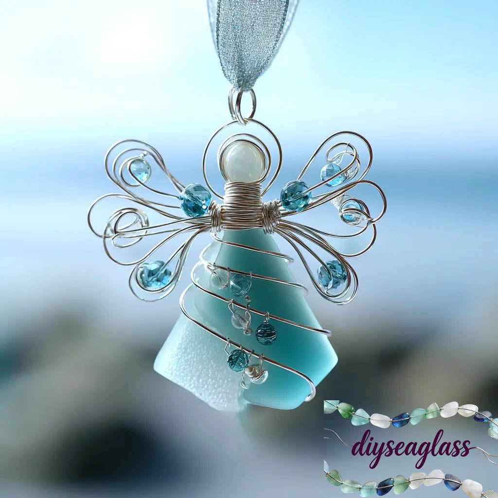 🌊Handmade Sea Glass Angel Ornament(Buy 6 Free Shipping Now)