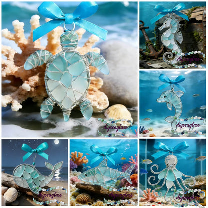 🔥Hand-Wrapped Sea Glass Collection💎Timeless Coastal Art