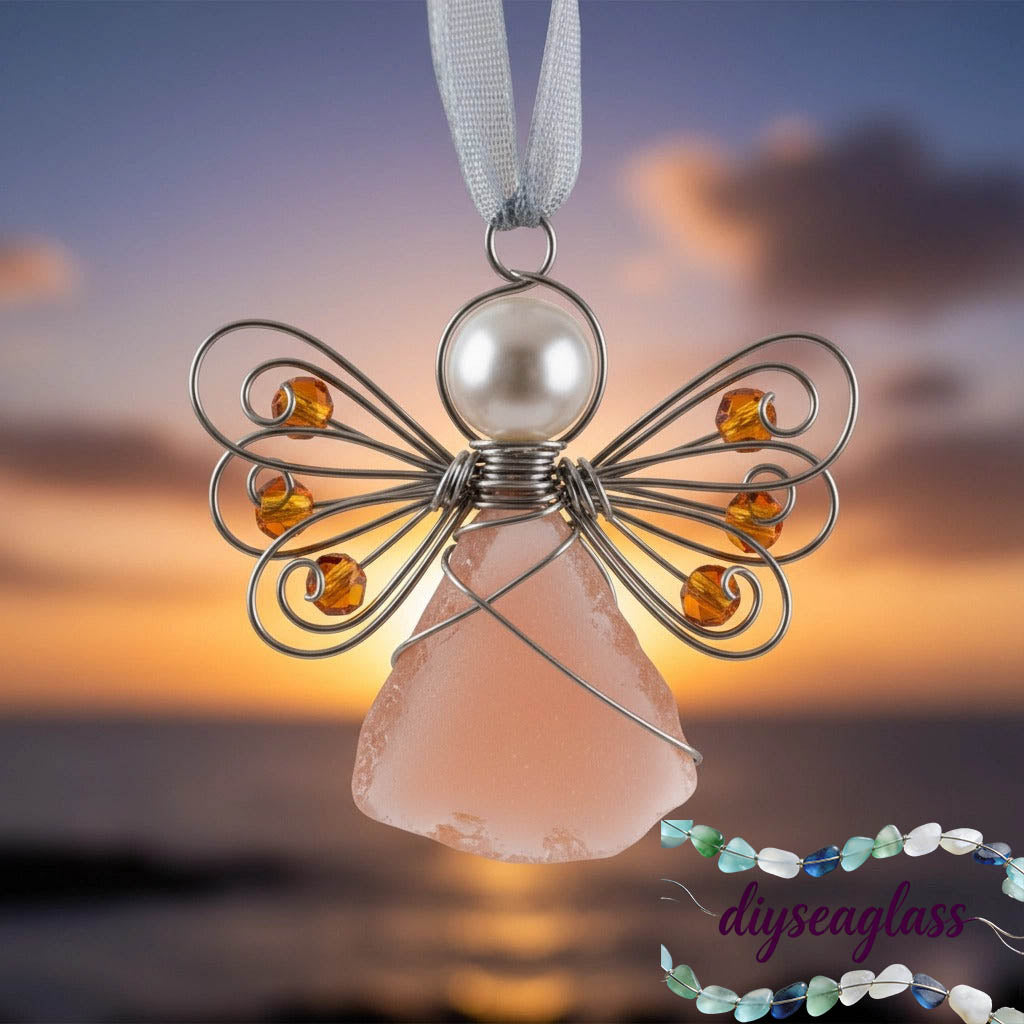 🌊Handmade Sea Glass Angel Ornament(Buy 6 Free Shipping Now)