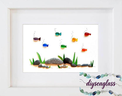 【Coastal Gallery Series】Sea Glass & Pebble Art: Rainbow Reef🌈