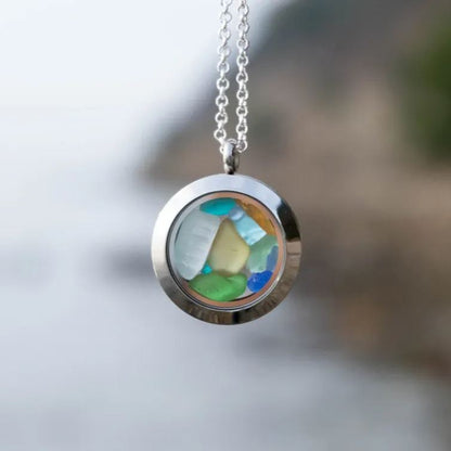 Floating Sea Glass Necklace