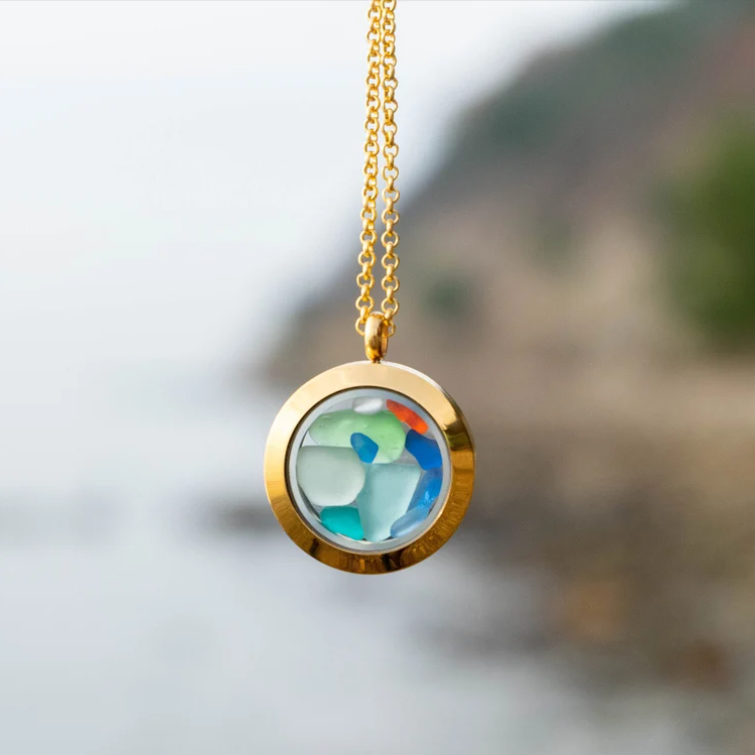 Floating Sea Glass Necklace